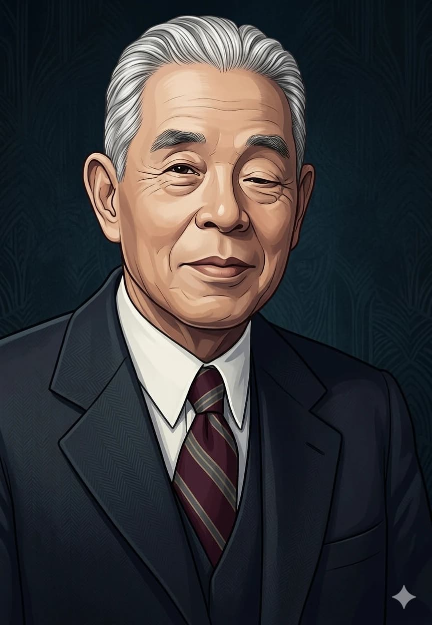 Illustrated portrait of Abe Isoo